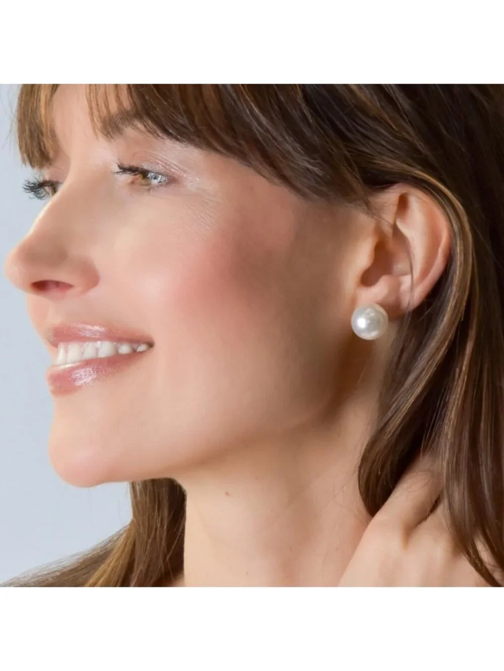 Oversized Simulated Pearl Clip-On Earrings for Women - Statement Jewelry